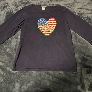 Russell Kemp Kids Navy Long Sleeve with Heart Design